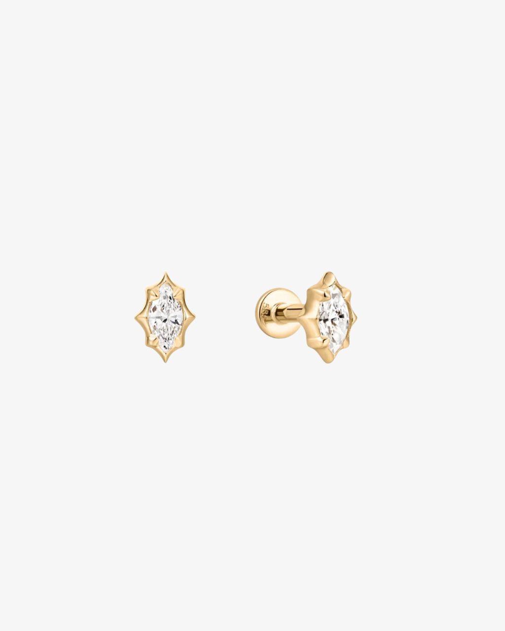 Marquise Gothic Flatback Earring