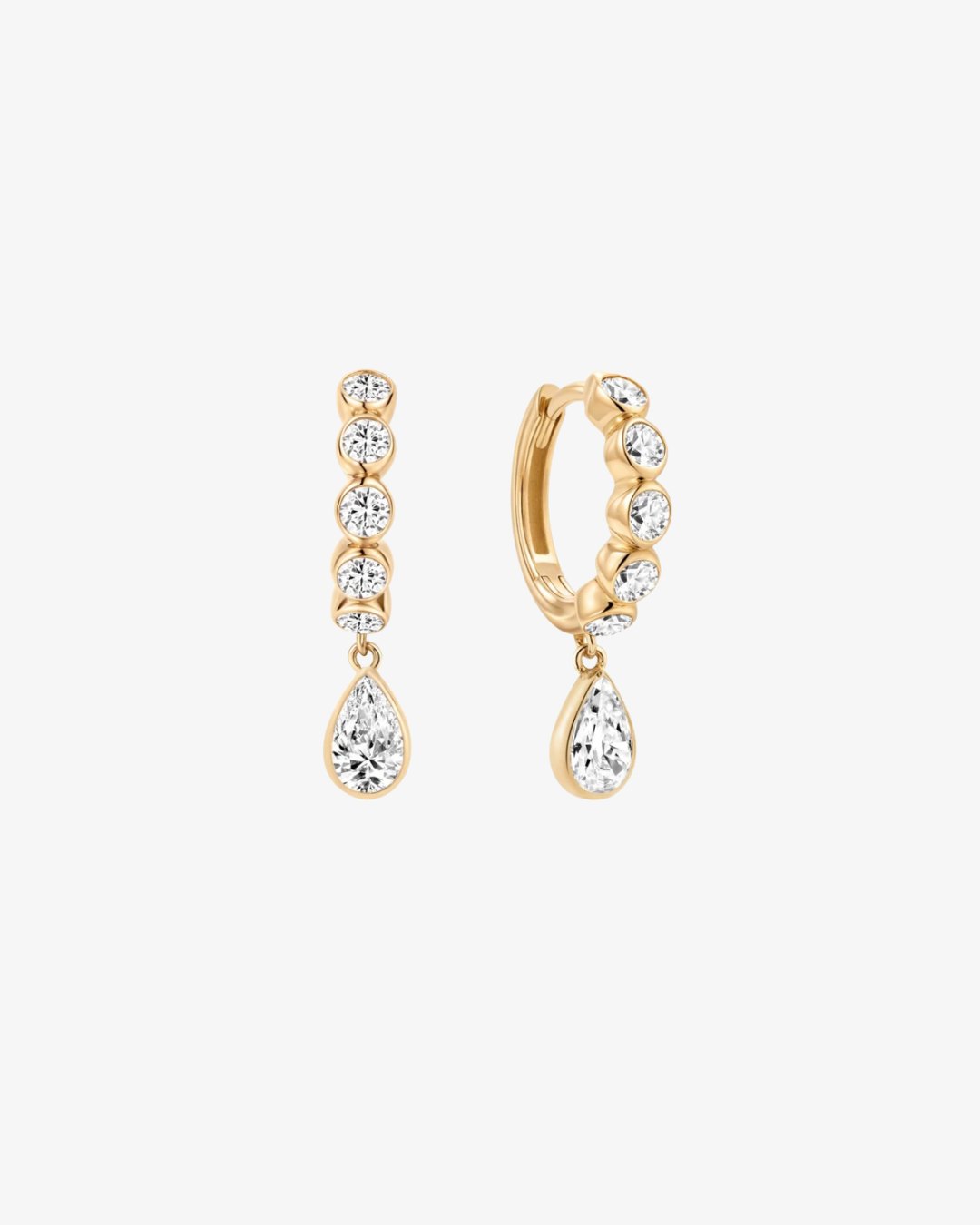 Poire Drop Huggie Earring