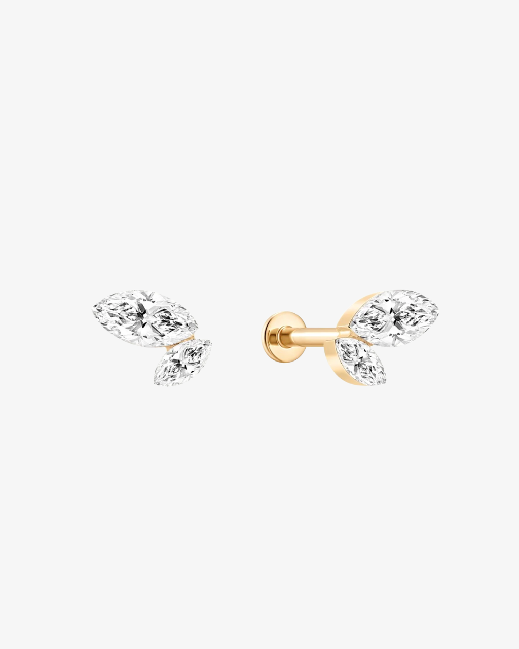 Duo Marquise Flatback Earring