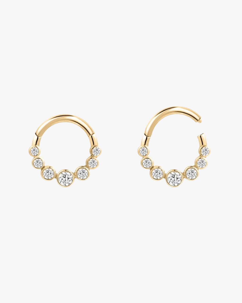 Cercle Bezel Clicker Earring