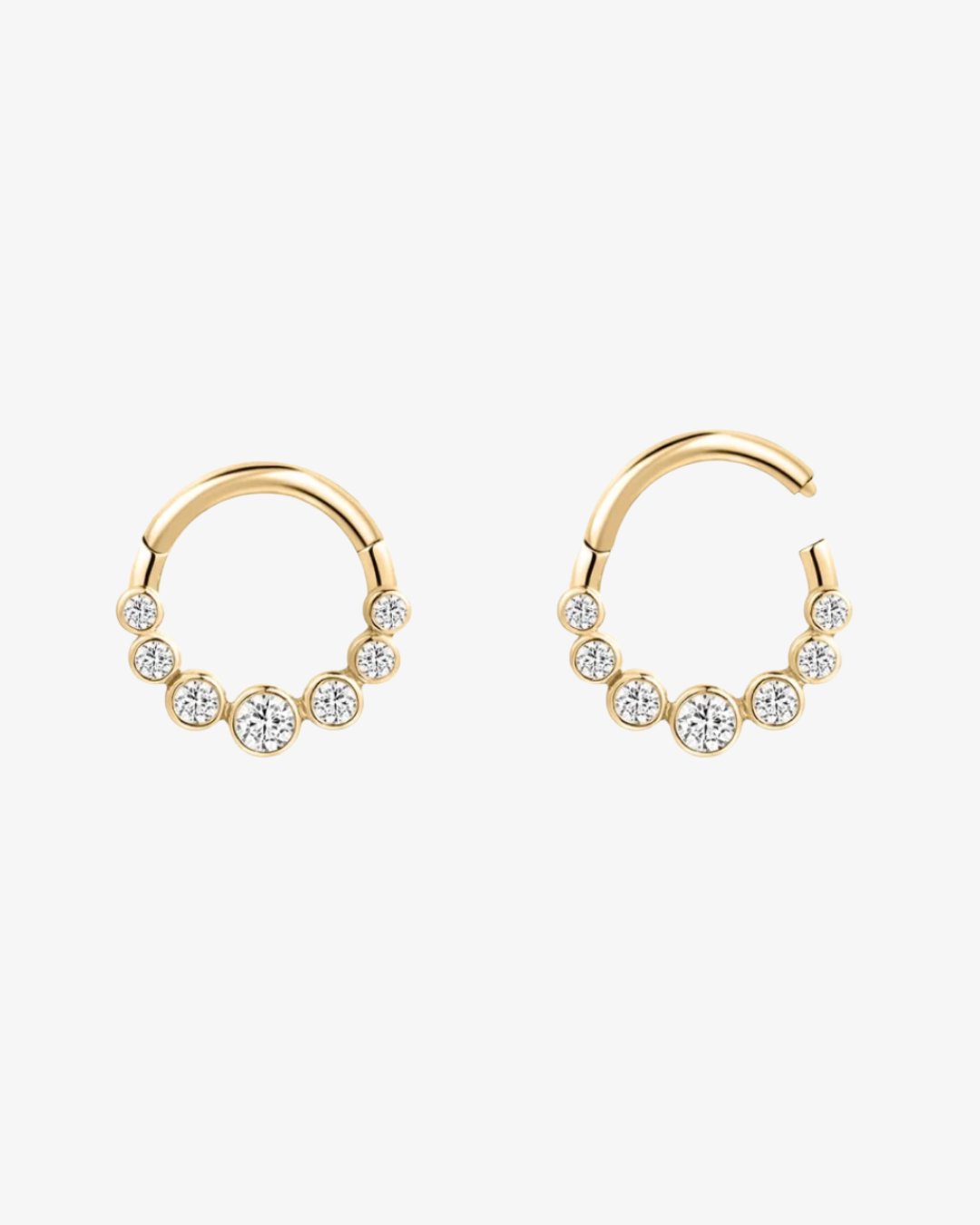 Cercle Bezel Clicker Earring