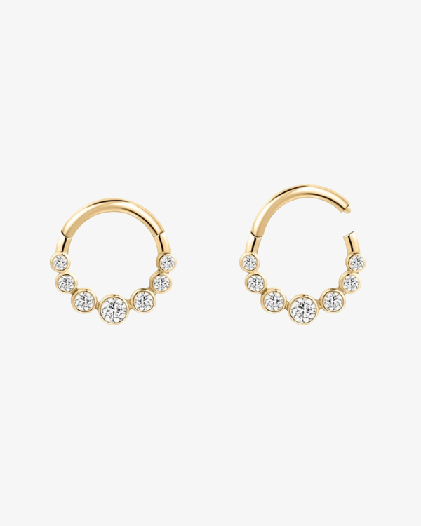 Cercle Bezel Clicker Earring