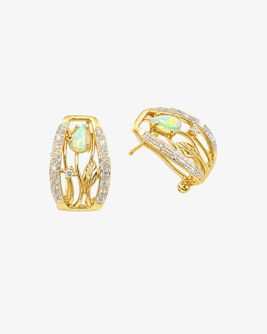 Tulipe Opal Hoop Earrings
