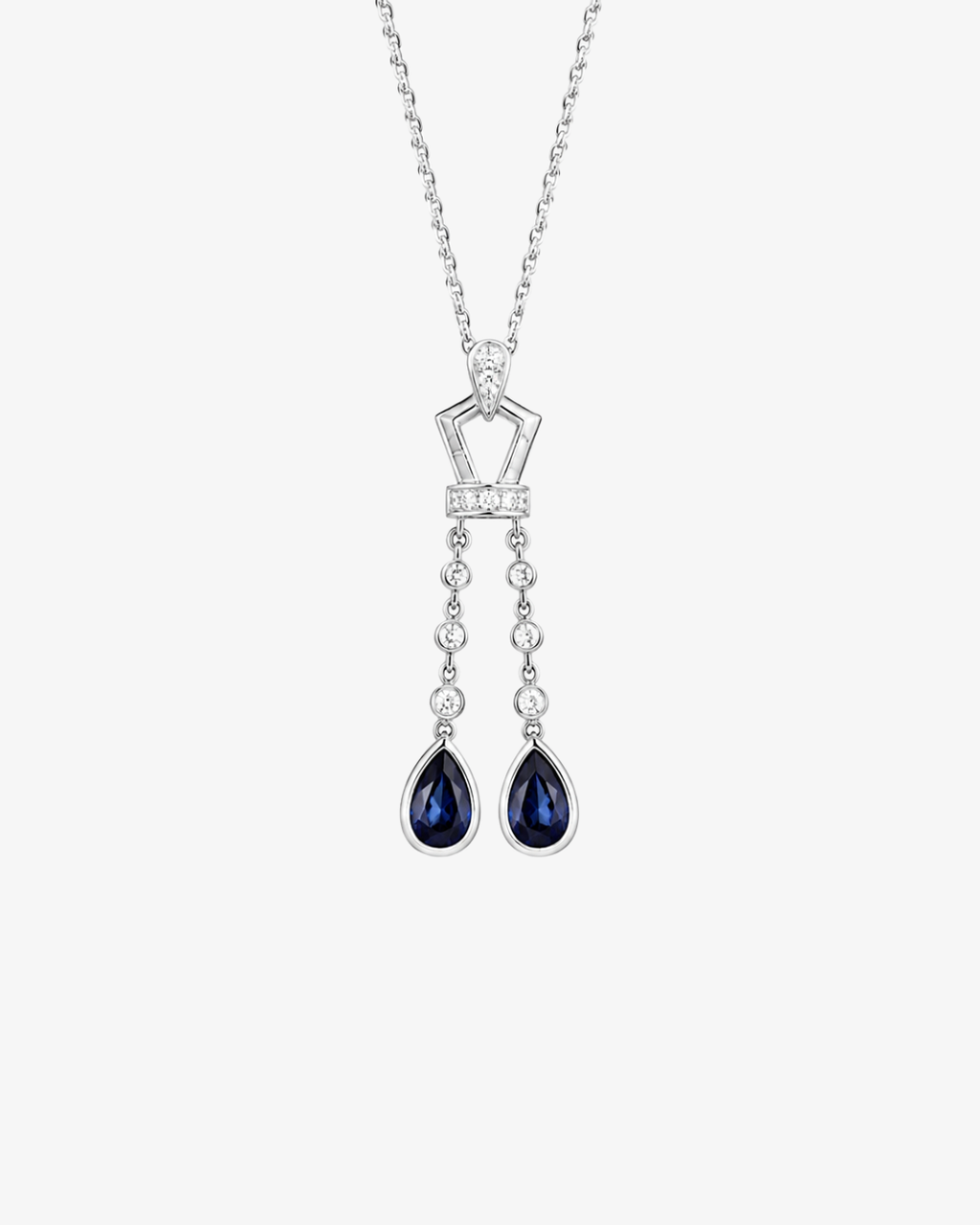 Celeste Sapphire Drop Necklace