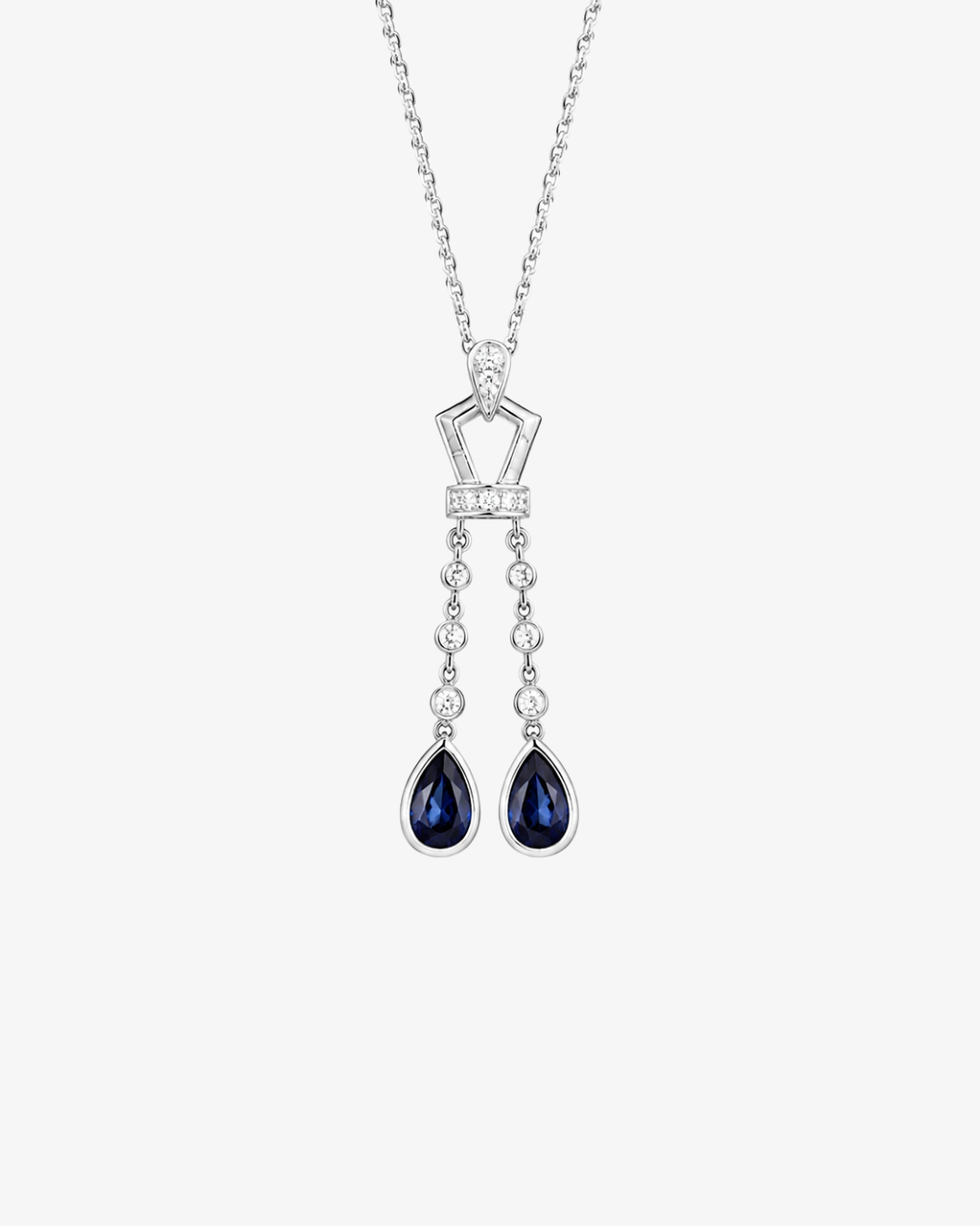 Celeste Sapphire Drop Necklace