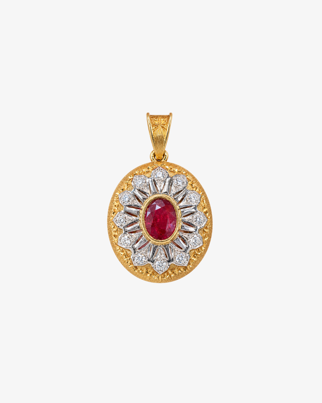 Rosace Ruby Pendant