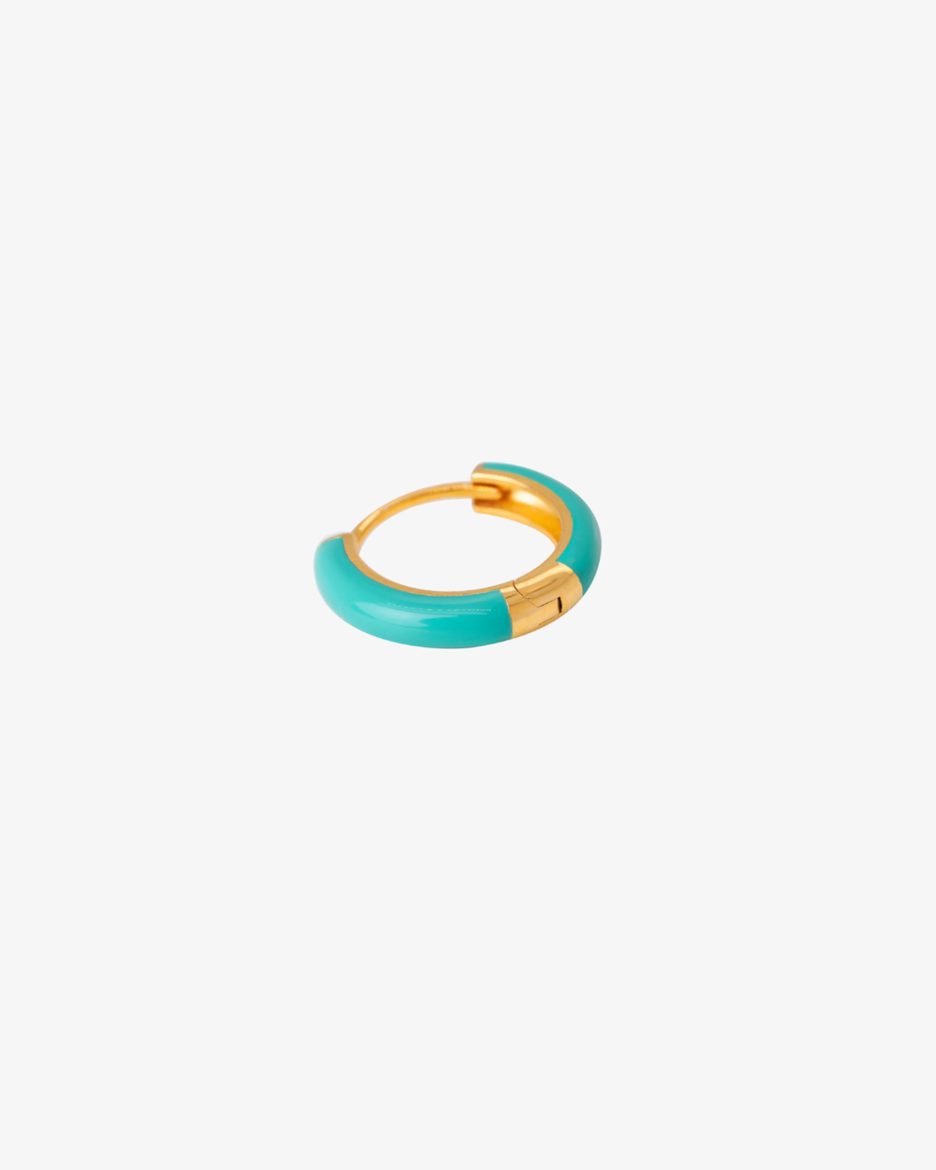 Medium Enamel Huggie Earring