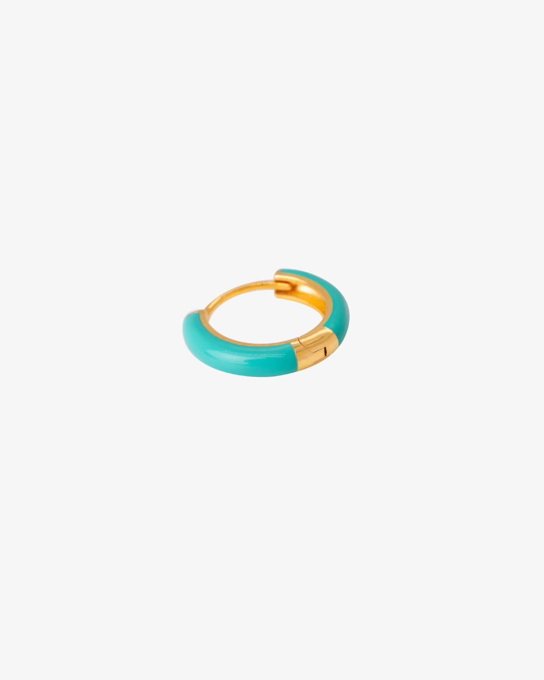 Medium Enamel Huggie Earring
