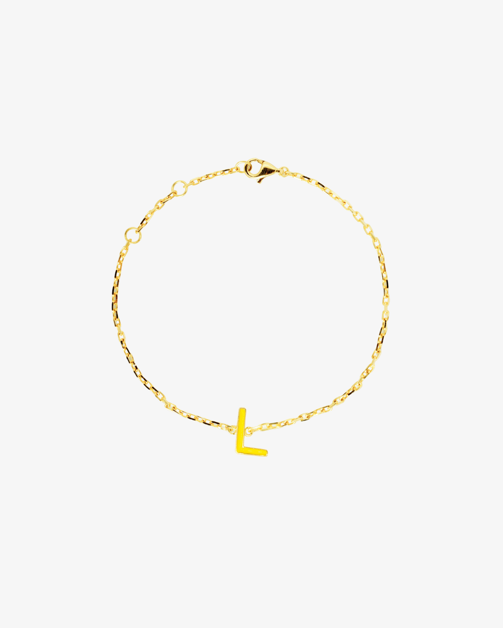 The Large Enamel Initial Bracelet