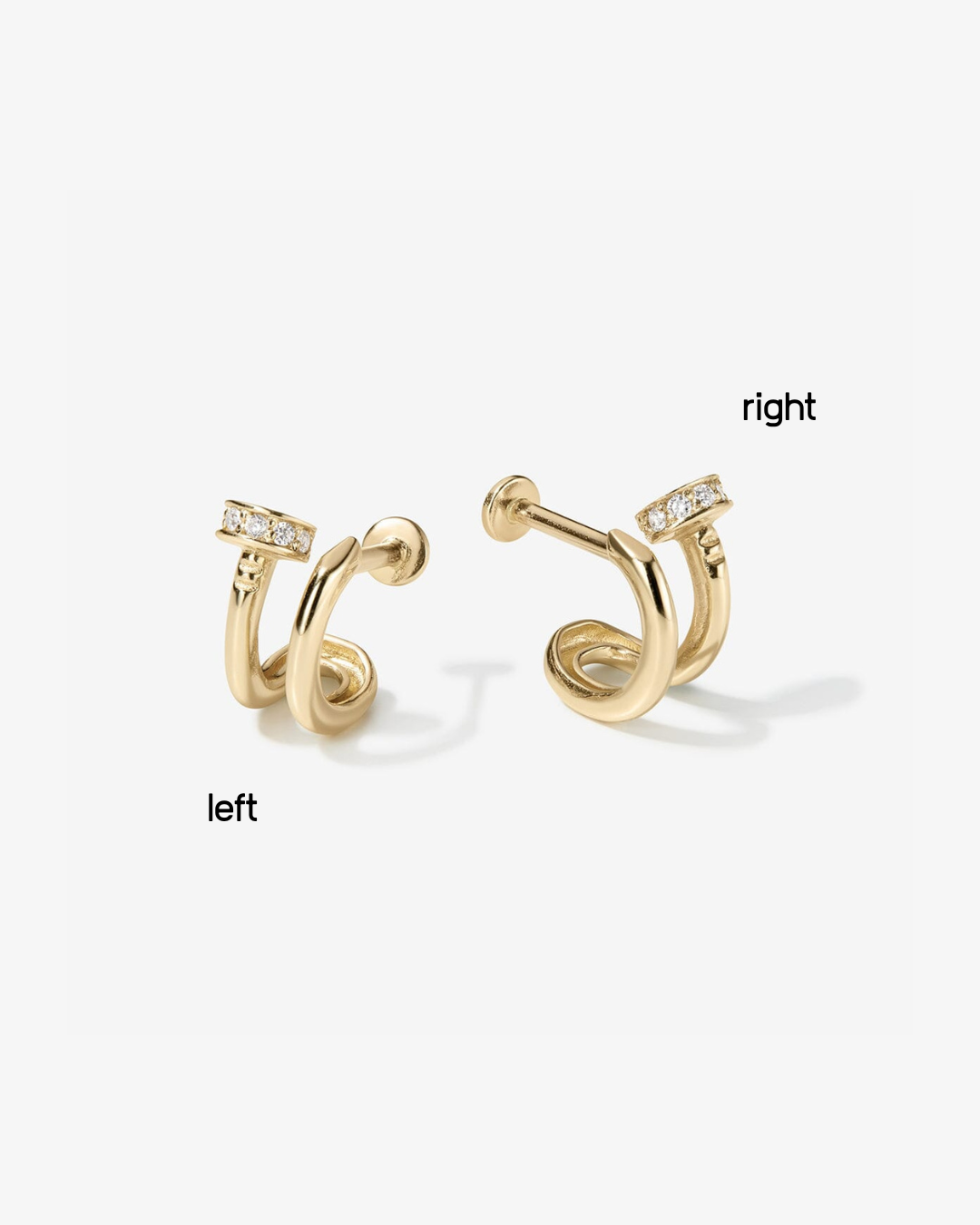 Diamond Loop Flatback Earring