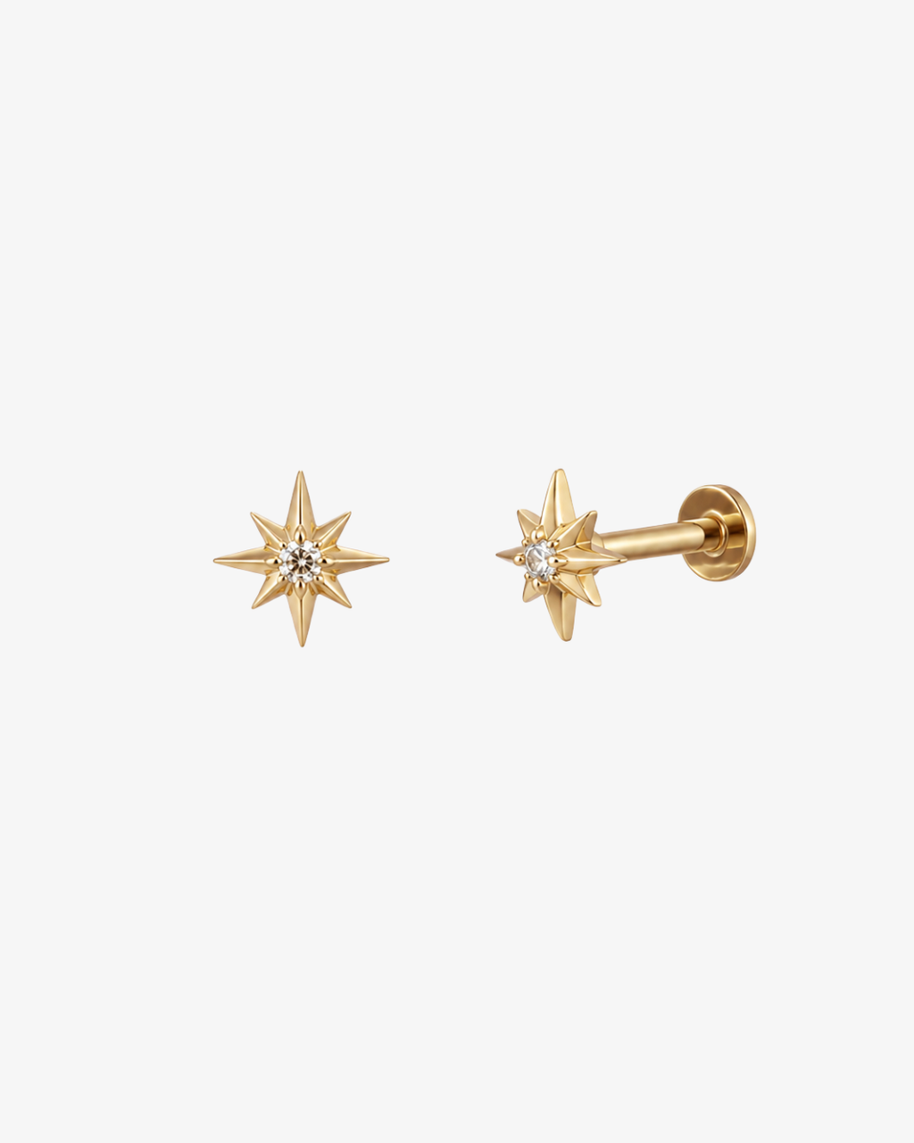 Celeste Diamond Flatback Earring
