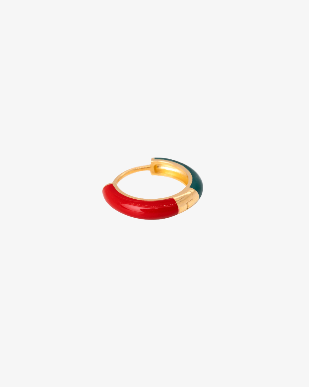 Medium Enamel Huggie Earring