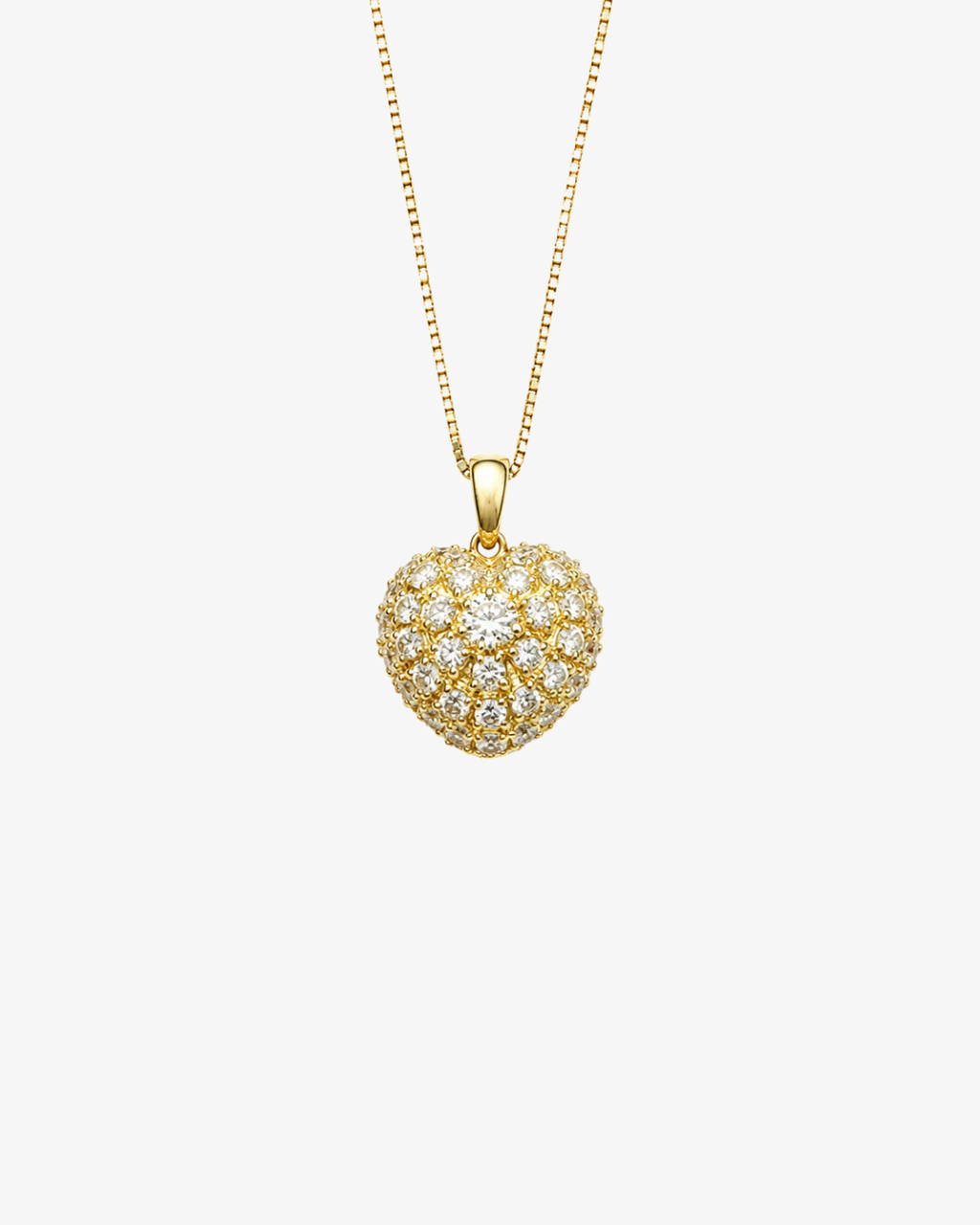 Puffy Heart Diamond Pendant