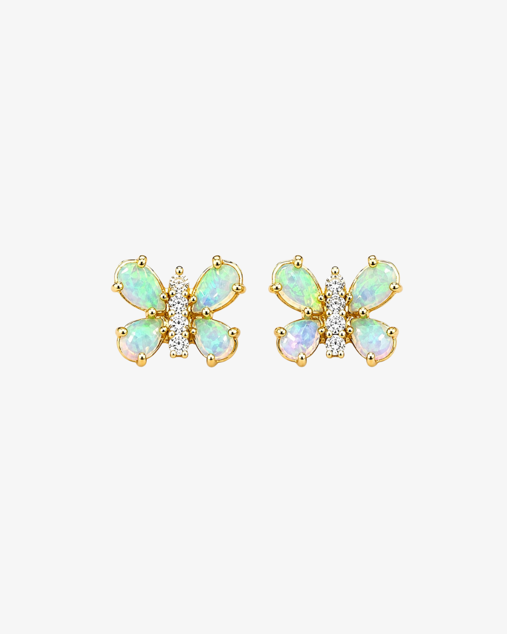 Aurora Butterfly Opal Stud Earrings