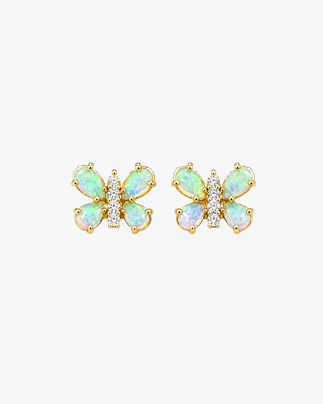 Aurora Butterfly Opal Stud Earrings