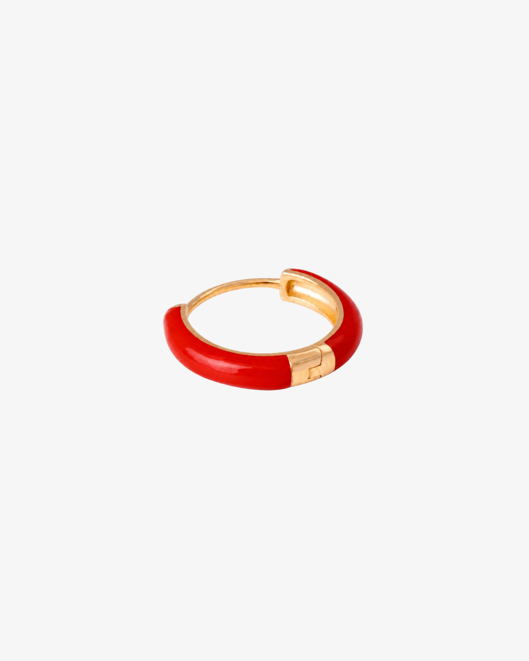 Large Enamel Huggie Earring