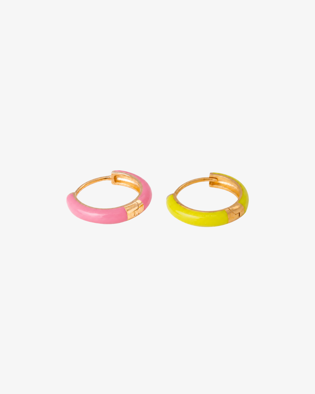 Large Enamel Huggie Earring