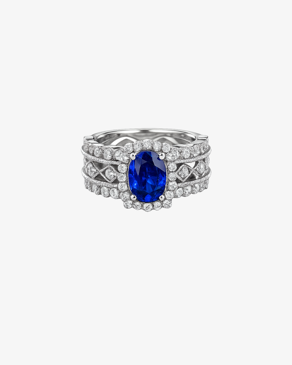 The Sovereign Royal Blue Sapphire Ring