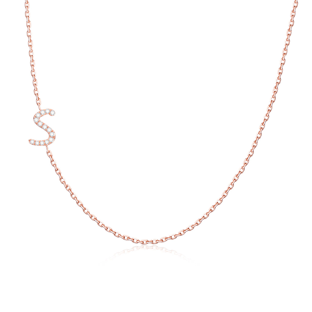 Initial Spark Diamond Necklace