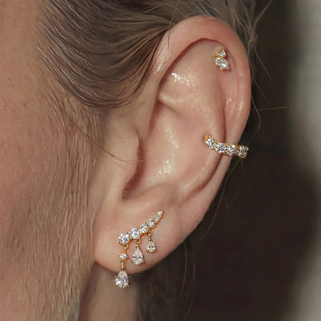 Pluie Diamond Ear Climber