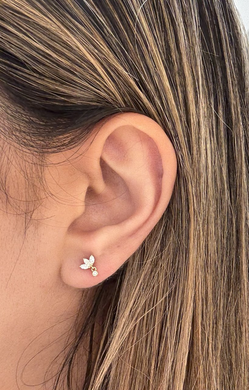 Lotelle Diamond Flatback Earring