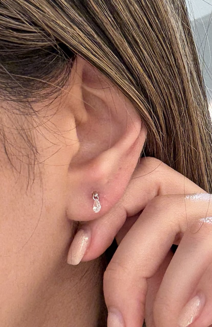 Lumina Teardrop Diamond Flatback Earring