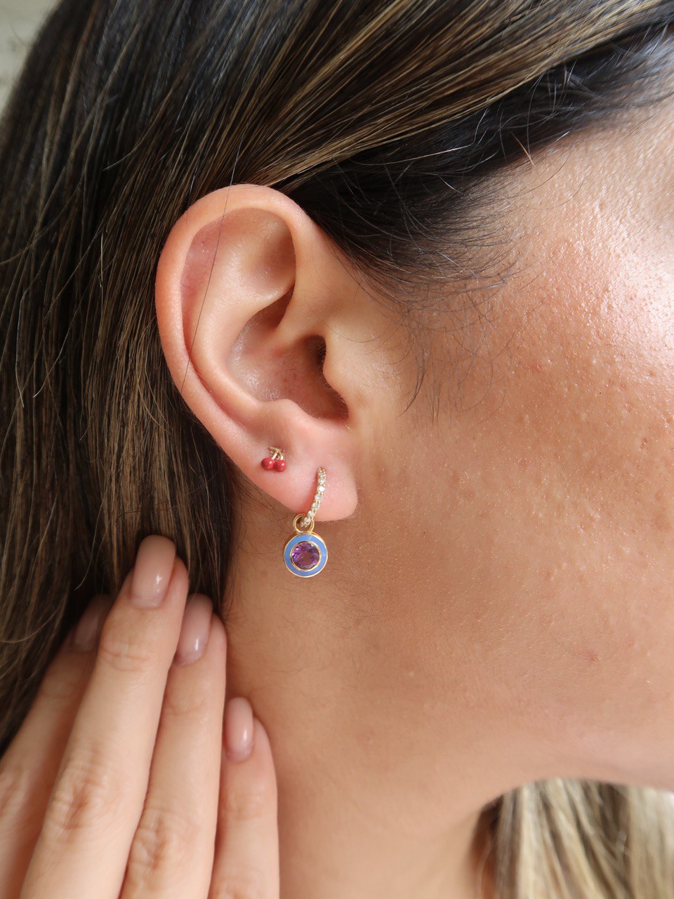 Cerulean Enamel Charm