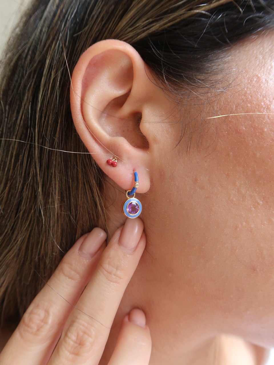 Cerulean Enamel Charm