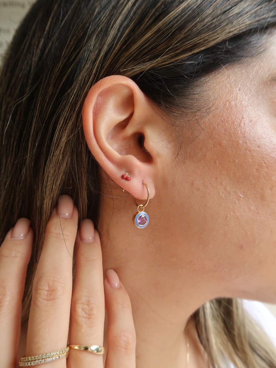 Cerulean Enamel Charm