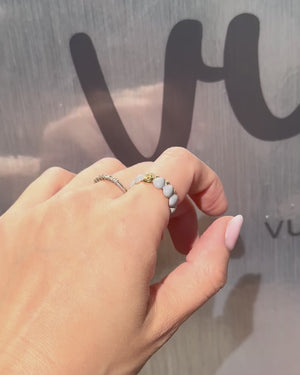 Raincloud Enamel Ring