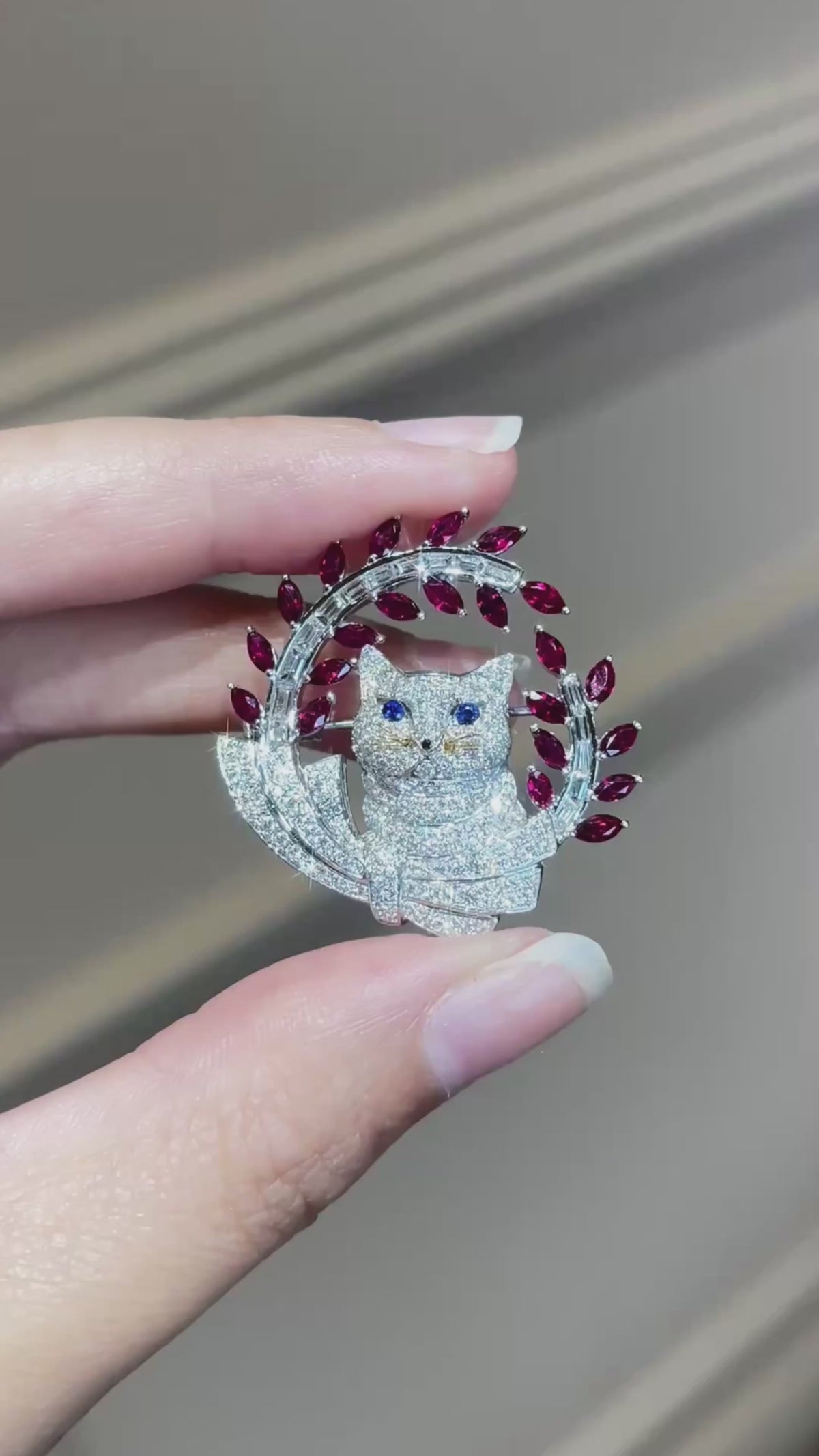 Minette Diamond Brooch Pendant
