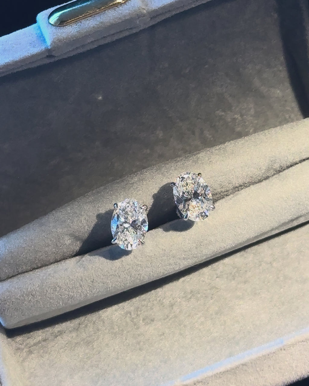 2ct Each Classic Oval Diamond Stud Earring