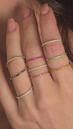 May Birthstone Eternity Ring