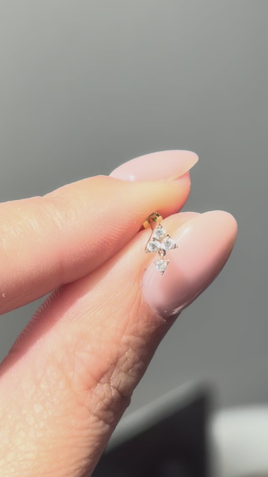 Asteria Diamond Flatback Earring