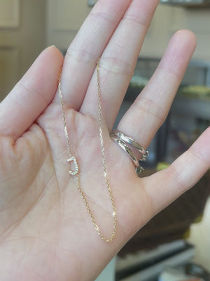 Initial Spark Diamond Necklace