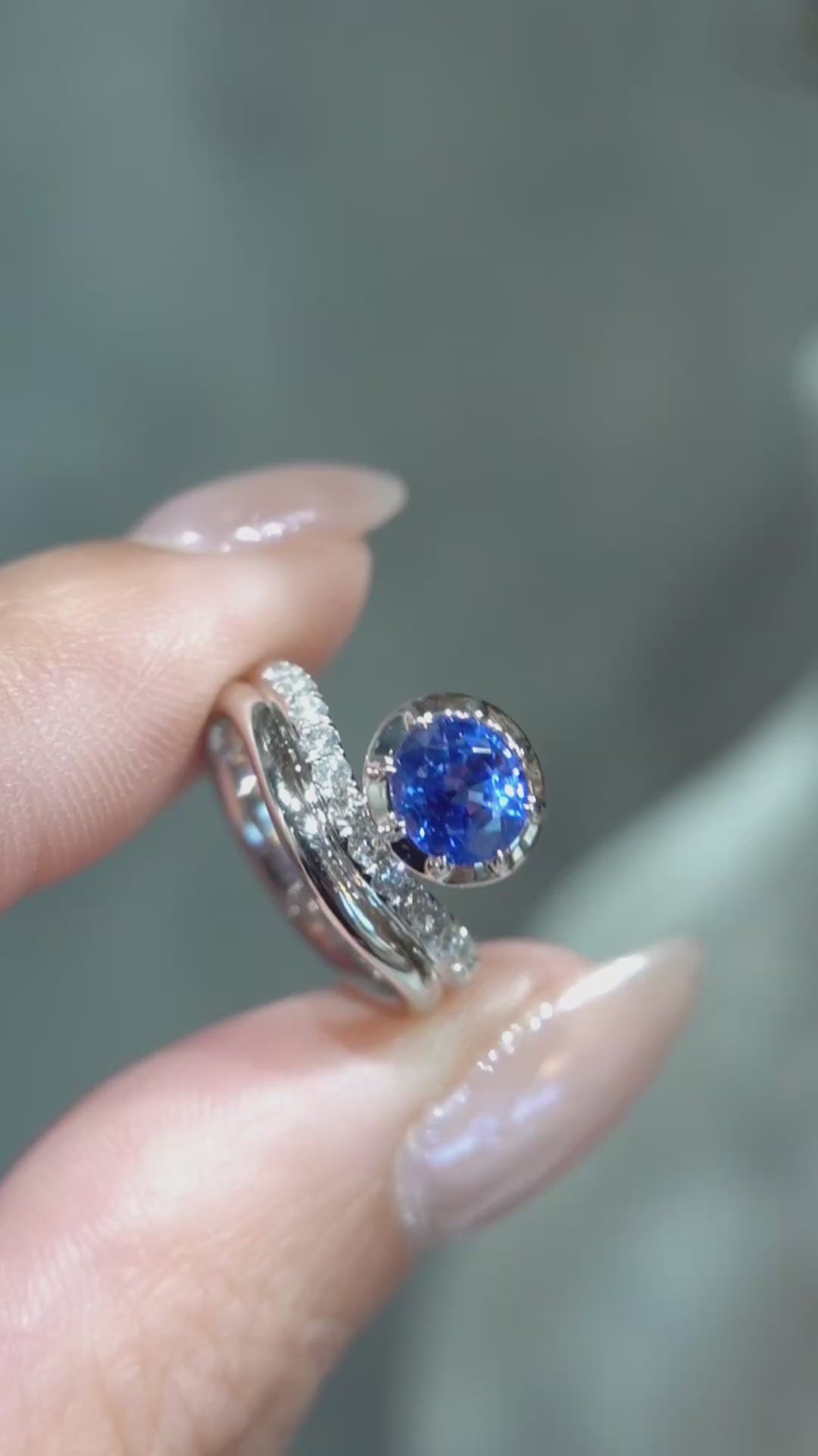 Celeste Noir Sapphire Ring