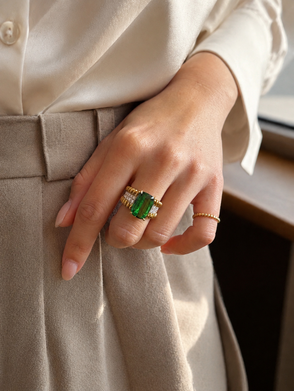 Vert Lumière Tourmaline Ring