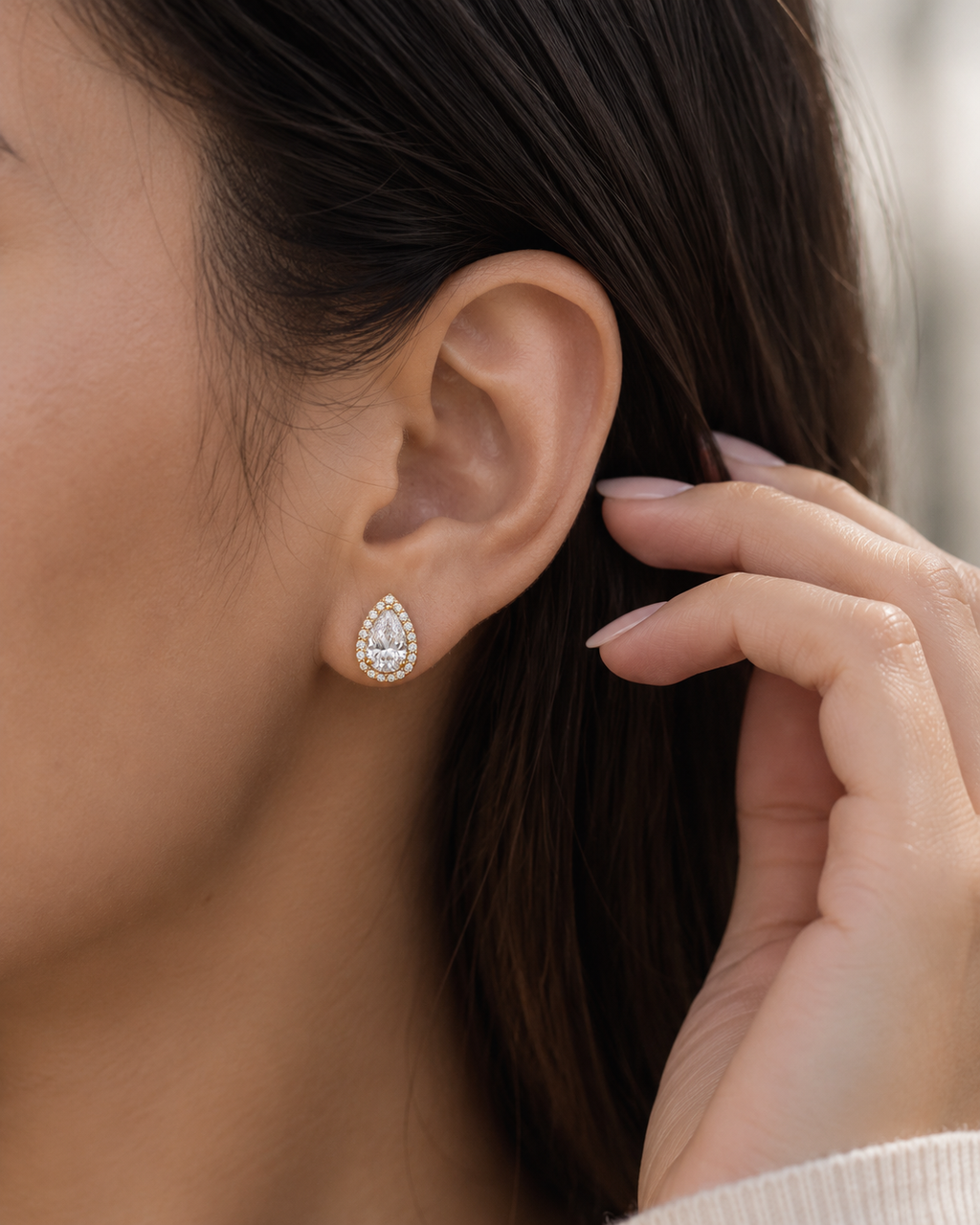 Larme Halo Earrings